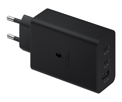 Ładowarka i akumulator SAMSUNG Ladowarka sieciowa 2xUSB-C 1xUSB 65W EP-TA6530 (bez kabla) czarna